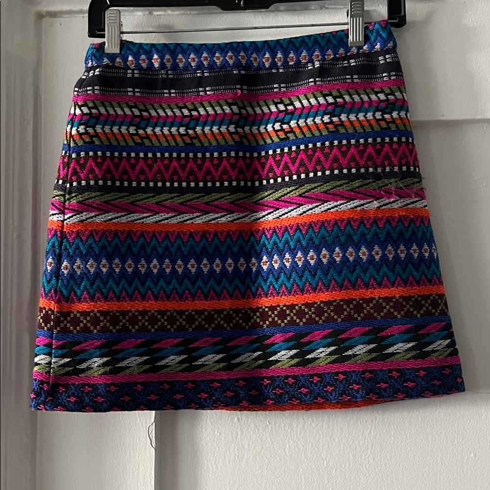 Topshop Multicolor A-Line Skirt